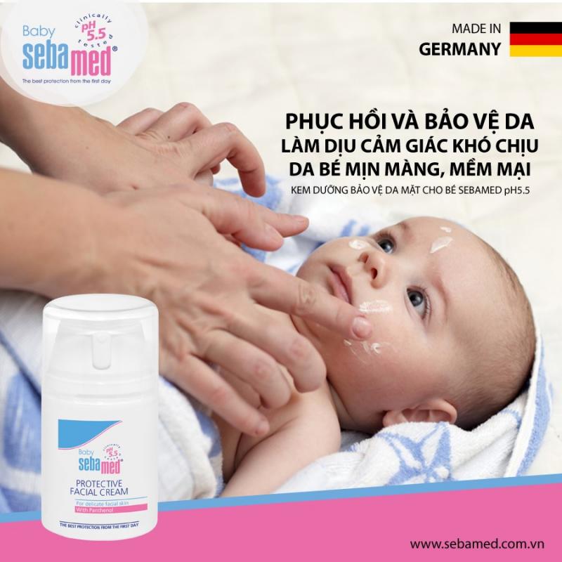 Kem chàm nẻ cho bé Baby Sebamed Protective Facial Cream