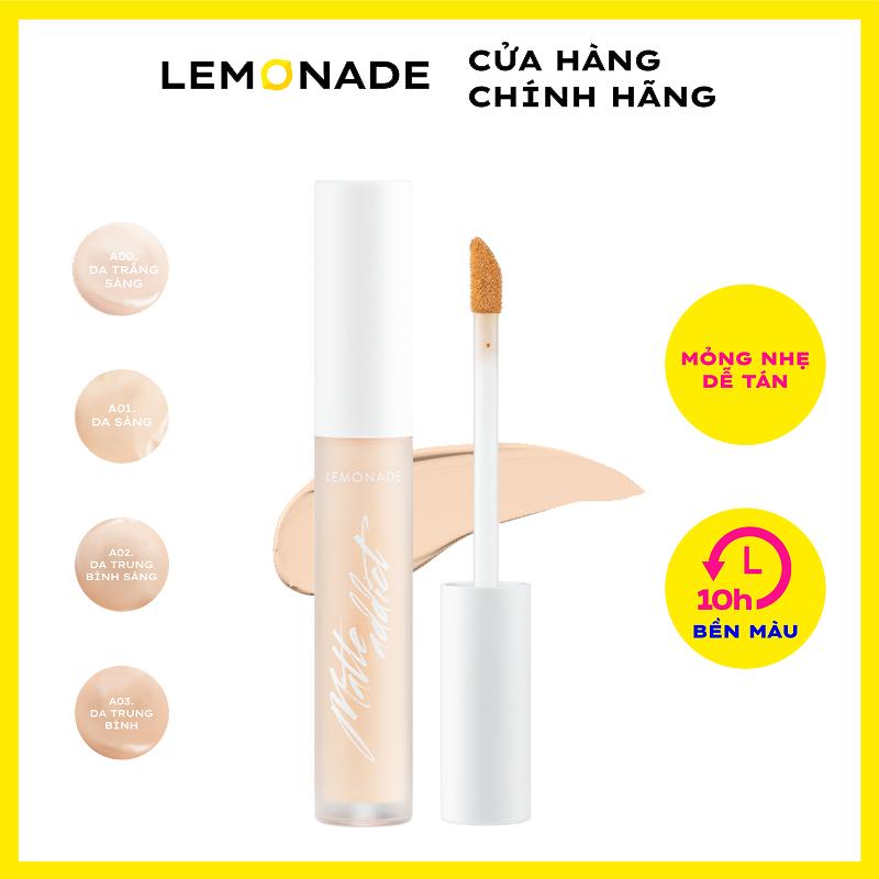 Kem che khuyết điểm kiềm dầu bền màu Lemonade Matte Addict Concealer