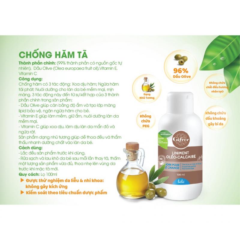 Kem chống hăm Gifrer Pháp Liniment Oléo Calcaire