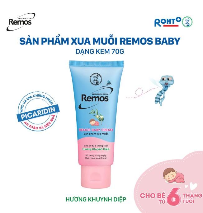 Kem chống muỗi cho bé từ 6 tháng tuổi Remos Mentholatum hương Khuynh diệp