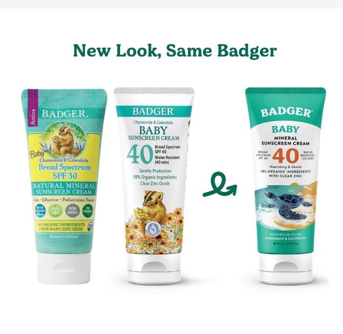 Kem chống nắng Badger Baby Chamomile and Calendula SPF 30