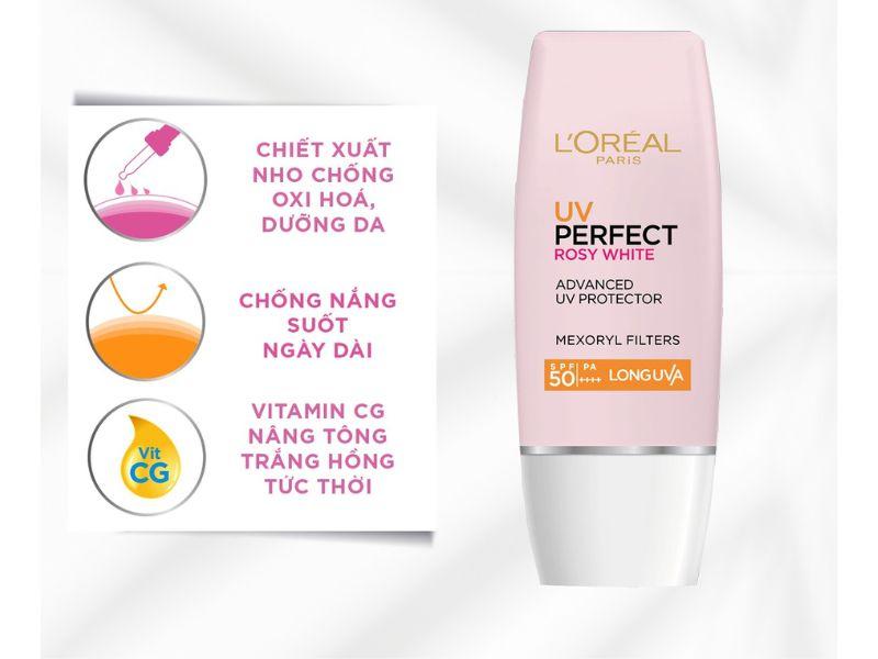 Kem chống nắng bảo vệ da L'Oreal Paris UV Perfect SPF50+ PA++++