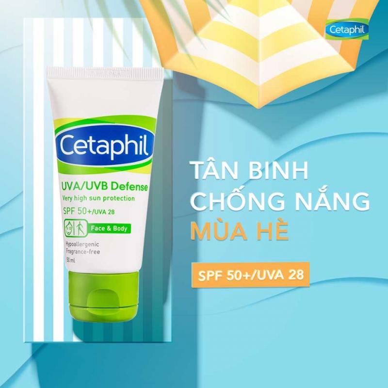 Kem chống nắng cung cấp màng bảo vệ cao Cetaphil UVA/UVB Defense Very High Sun Protection SPF50+/UVA28 5ml