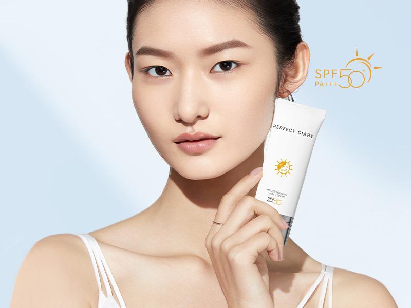 Kem chống nắng dưỡng da Perfect Diary SPF 50+ bảo vệ khỏi tia UV PA+++ dưỡng ẩm