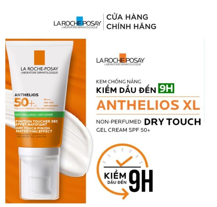 Kem chống nắng giúp kiểm soát bóng nhờn & bảo vệ da trước tia UVB UVA SPF 50+ La Roche-Posay Anthelios Dry Touch