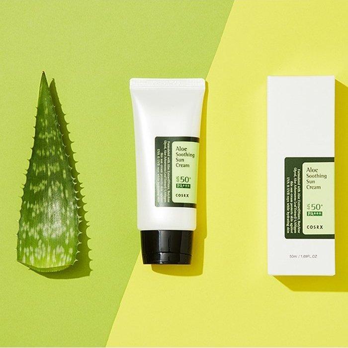 Kem chống nắng hóa học lai vật lý COSRX Aloe Soothing Sun Cream SPF50 PA+++