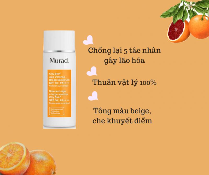 Kem chống nắng khoáng chất Murad City Skin Age Defense Broad Spectrum