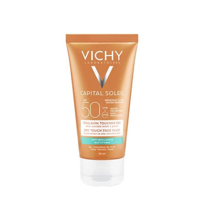 Kem chống nắng không gây nhờn rít, không màu SPF50 Vichy Capital Soleil 50ml