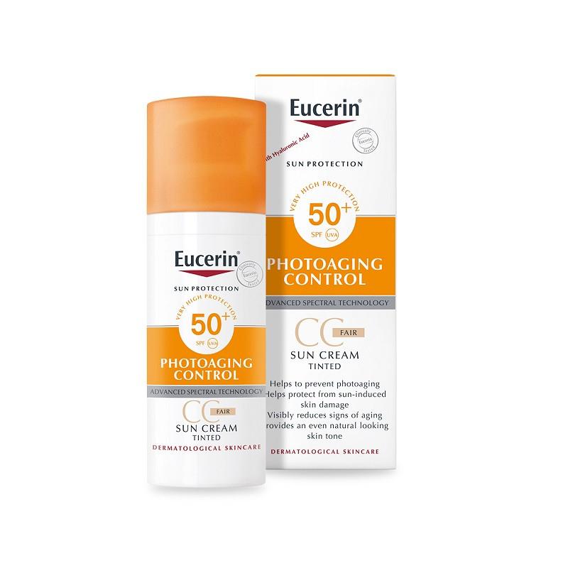 Kem chống nắng làm đều màu da Eucerin Sun Cream Tinted CC Fair Cream SPF50+ 50ml - 69776