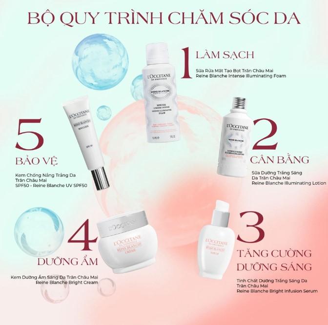 Kem chống nắng L'Occitane Reine Blanche Illuminating UV Shield