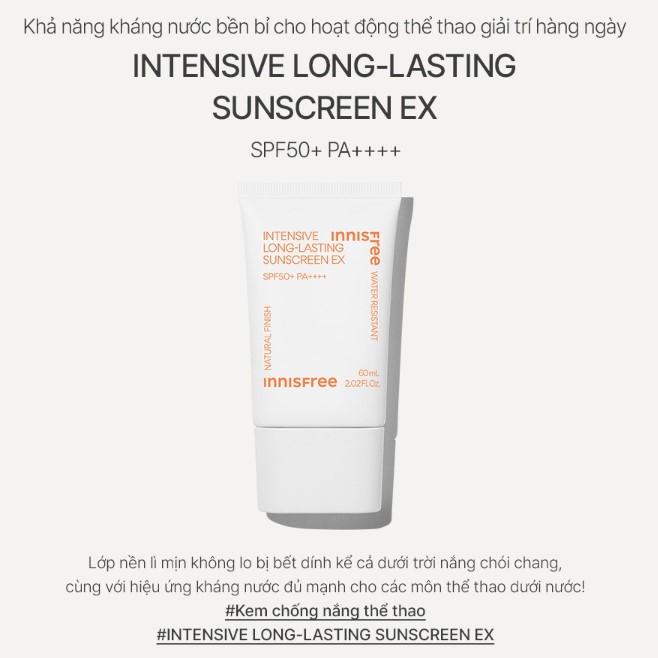 Kem chống nắng lâu trôi Innisfree Intensive Long Lasting Sunscreen SPF50+ PA++++