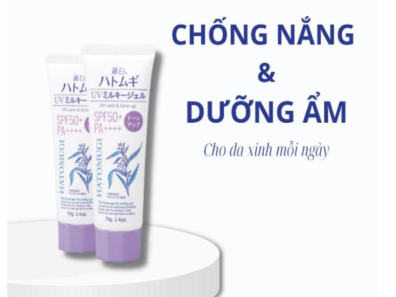 Kem chống nắng nâng tone sáng da Reihaku Hatomugi Nhật Bản SPF50 PA +++