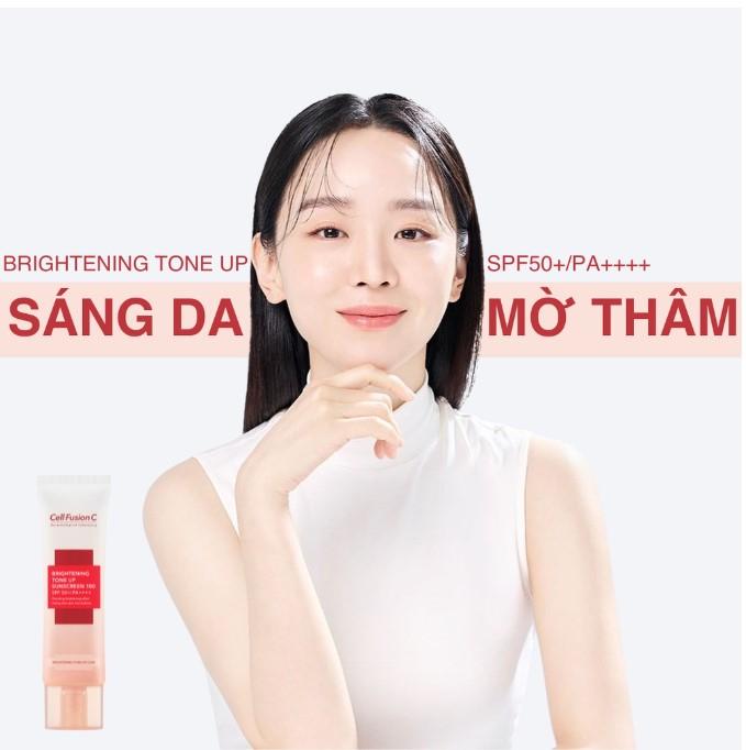 Kem chống nắng nâng tông da Cell Fusion C Toning Sunscreen 100 SPF50+/ PA +++