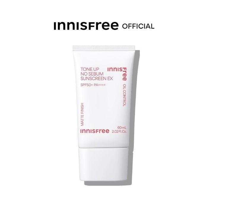 Kem chống nắng nâng tông kiềm dầu Innisfree Tone Up No Sebum Sunscreen EX SPF 50+ PA++++