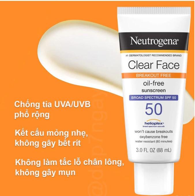 Kem chống nắng Neutrogena Clear Face