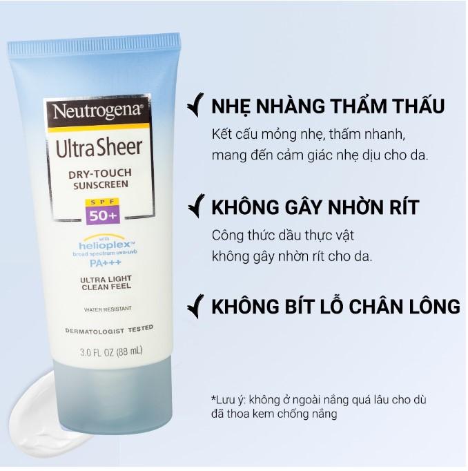 Kem chống nắng Neutrogena Ultra Sheer Dry Touch Sunscreen