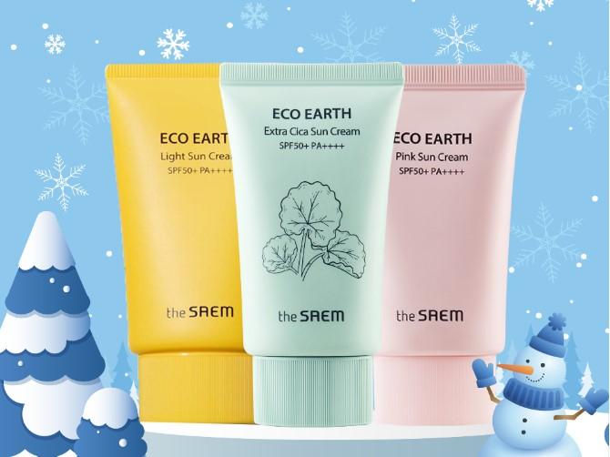 Kem chống nắng ngăn ngừa tia UVA và UVB The Saem Eco Earth Sun Cream