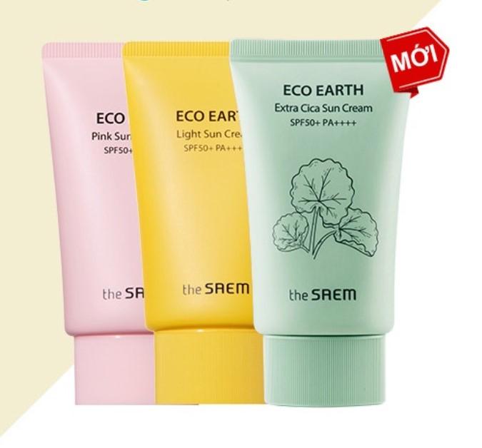 Kem chống nắng ngăn ngừa tia UVA và UVB The Saem Eco Earth Sun Cream