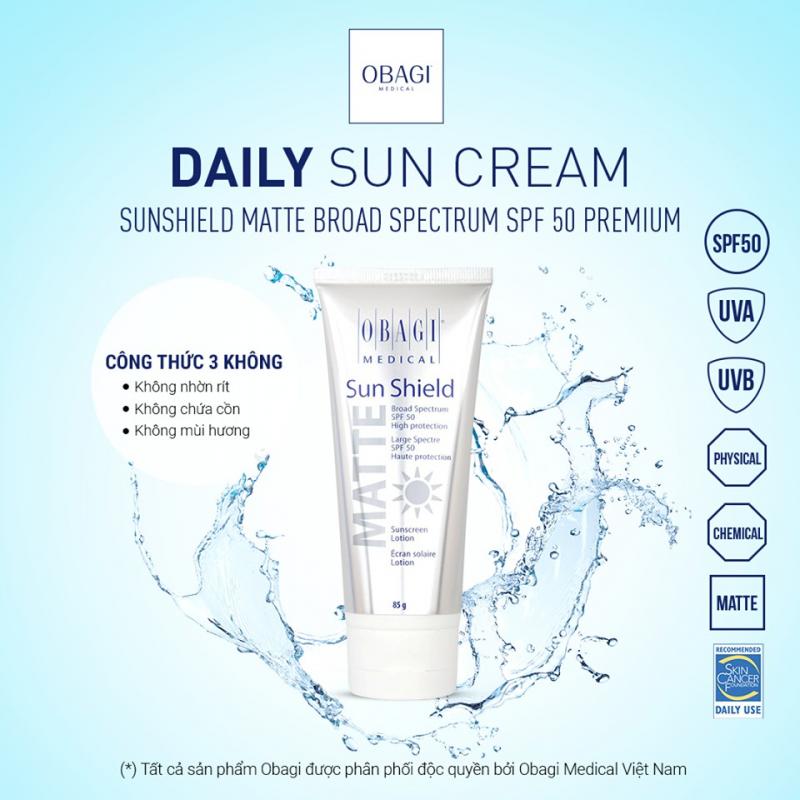 Kem chống nắng Obagi Sun Shield Matte Broad Spectrum Premium SPF 50