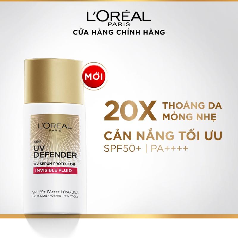 Kem chống nắng siêu mịn nhẹ bảo vệ da tối ưu L’Oreal Paris UV Defender Serum 50ml SPF 50++