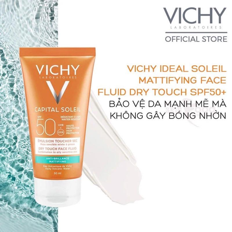 Kem chống nắng SPF 50 UVA+UVB Vichy Capital Soleil Dry Touch Face Fluid 50ml