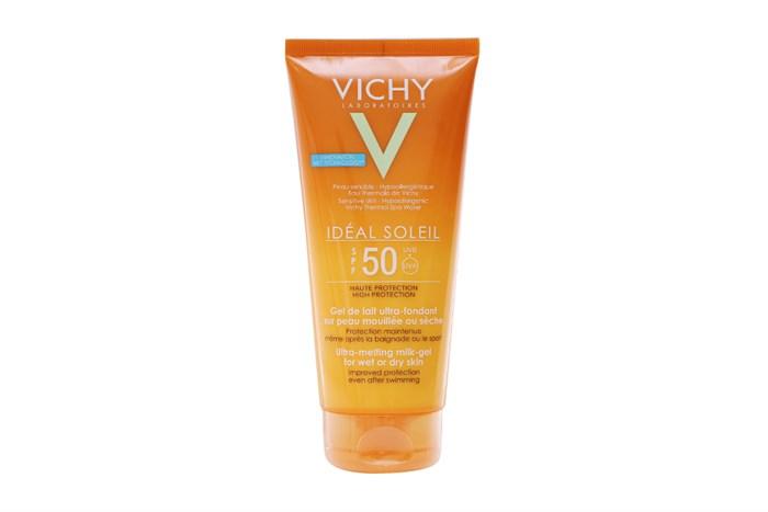 Kem chống nắng toàn thân dạng gel sữa không nhờn rít SPF 50 Chống tia UVA & UVB Vichy Ideal Soleil Ultra Melting 200ml