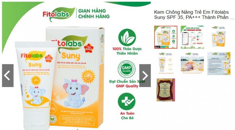Kem chống nắng Fitolabs Suny SPF 35, PA+++