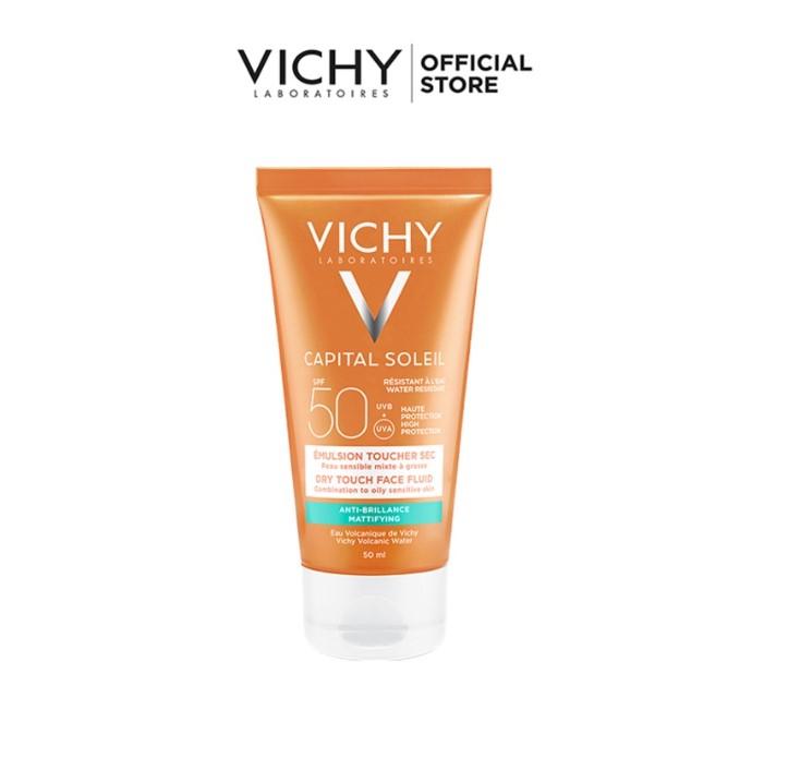 Kem chống nắng Vichy Capital Ideal Soleil SPF50+ Mattifying Dry Touch Face Fluid