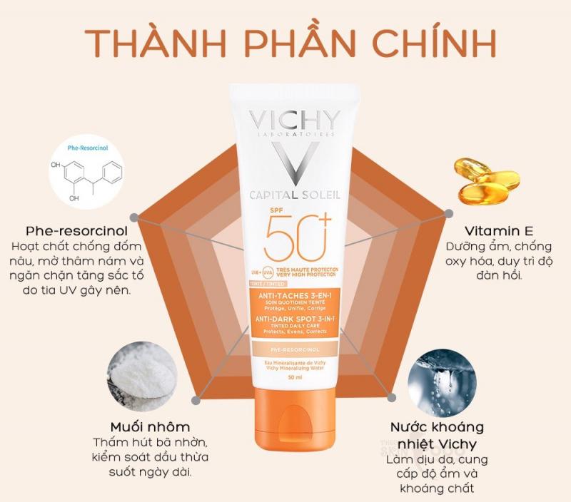 Kem chống nắng Vichy Capital Soleil Anti – Dark Spot 3 In 1