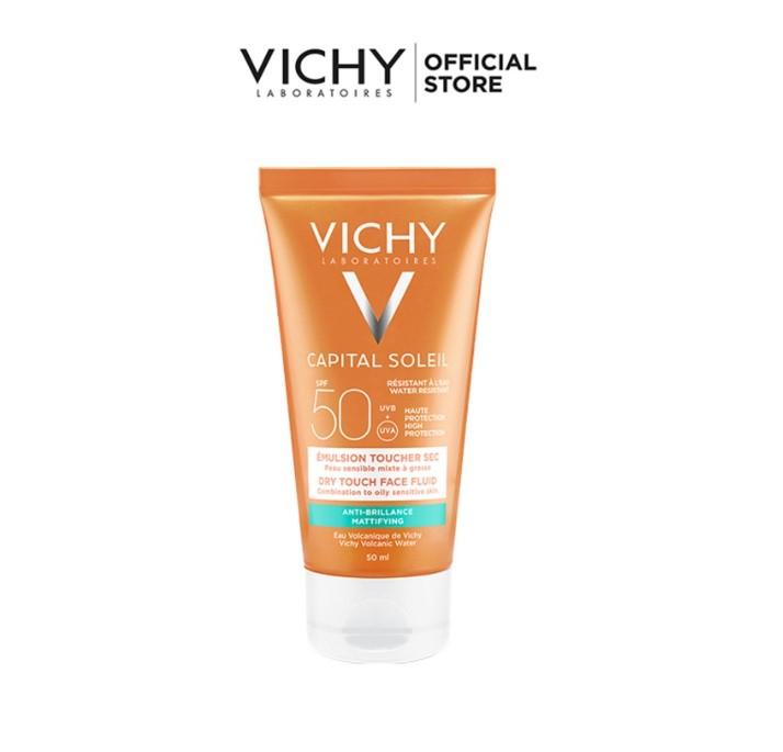 Kem chống nắng Vichy Capital Soleil Mattifying Dry Touch Face Fluid SPF50 UVB+UVA