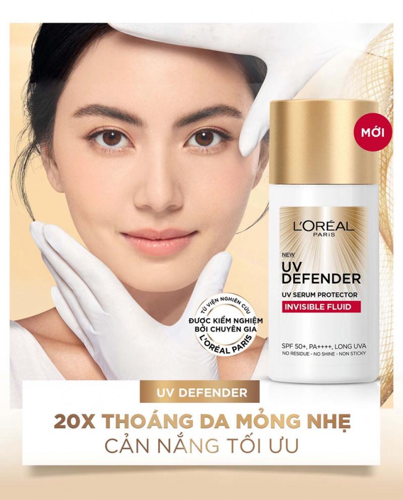 Kem chống nắng x20 thoáng da mỏng nhẹ L’Oreal Paris UV Defender Serum 50ml SPF 50++