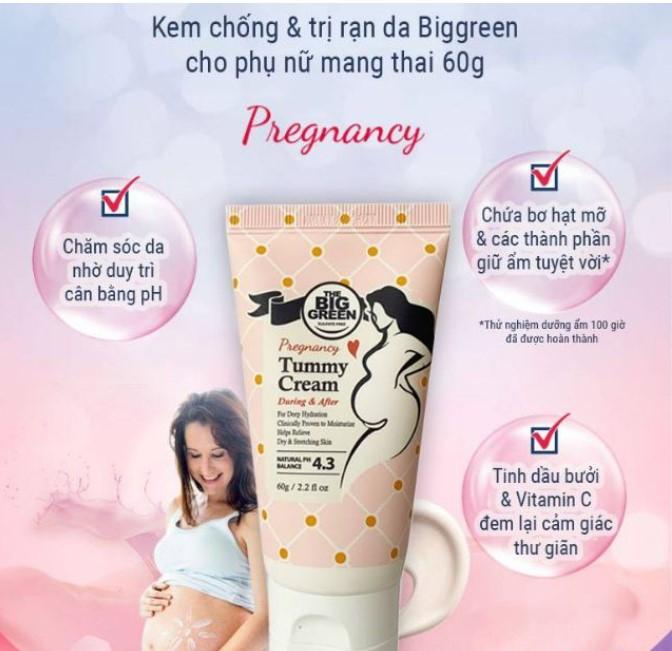 Kem chống rạn, khắc phục tình trạng rạn da BIGGREEN PREGNANCY TUMMY CREAM