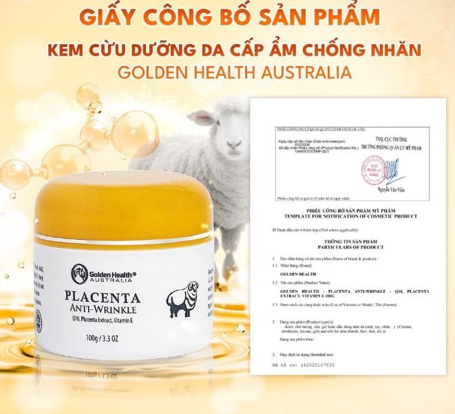 Kem cừu chống nhăn vitamin E Golden Heath Australia