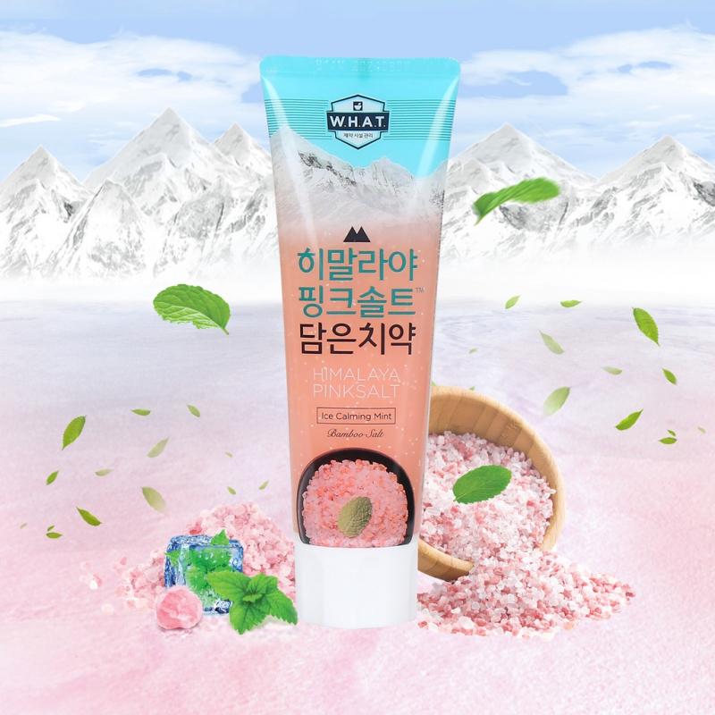 Kem đánh răng bạc hà mát lạnh chứa muối hồng Himalaya và muối tre Bamboo Salt Himalaya PinkSalt 100g