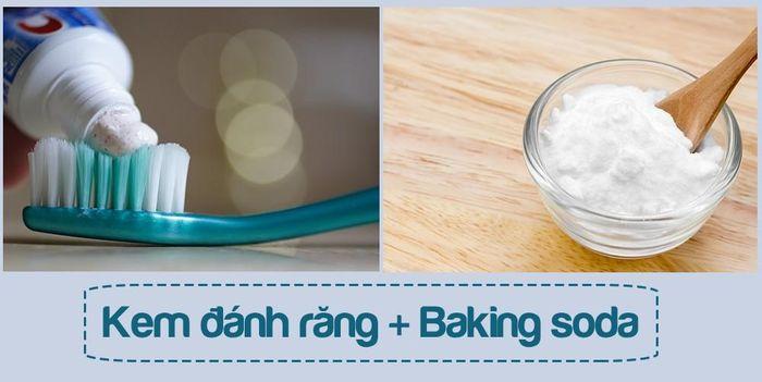 Kem đánh răng + baking soda