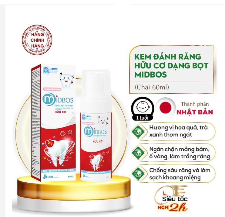 Kem đánh răng dạng bọt Midbos