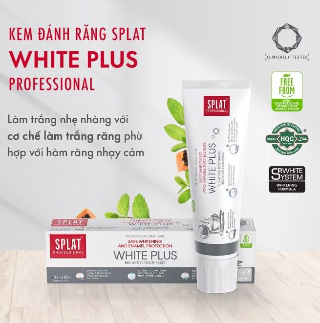 Kem đánh răng làm trắng răng SPLAT White Plus Professional