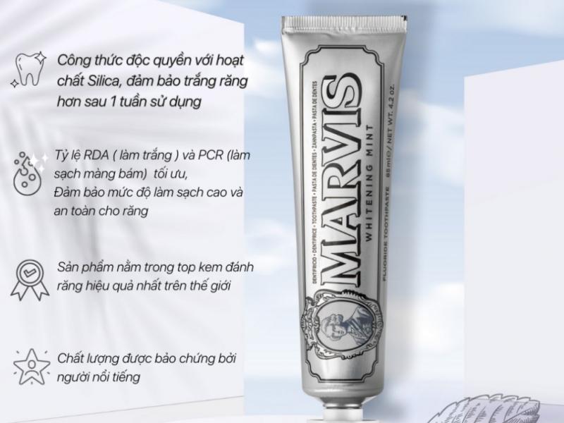 Kem đánh răng Marvis Whitening Mint