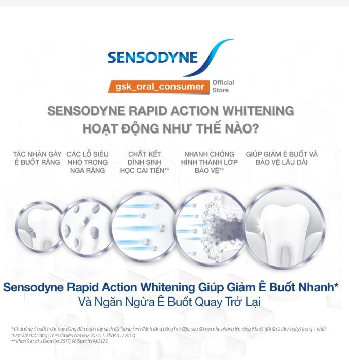 Kem đánh răng Sensodyne Rapid Action Whitenin