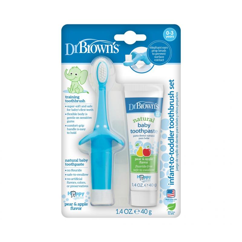 Kem đánh răng vị táo Organic Dr Brown's baby