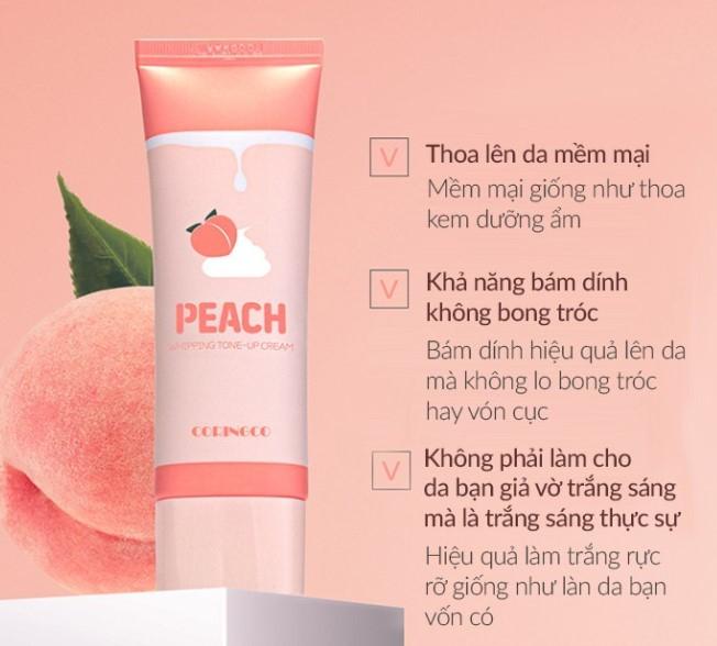 Kem đào dưỡng trắng da nâng tone Peach Hàn Quốc