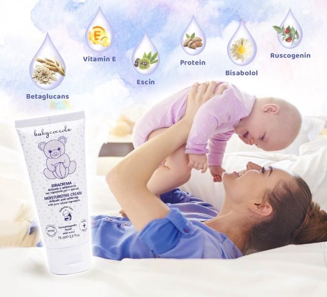 Kem dưỡng ẩm chiết xuất hạnh nhân Babycoccole 0M+