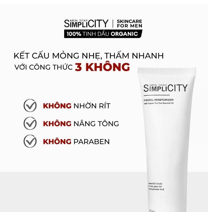 Kem dưỡng ẩm cho nam 5 in 1 Men Stay Simplicity Facial Moisturizer