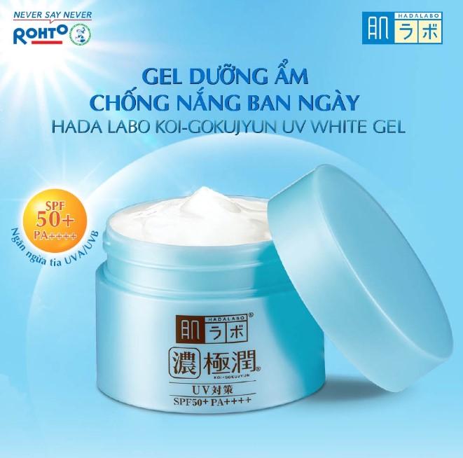 Kem dưỡng ẩm chống nắng Hada Labo Koi-Gokujyun UV White Gel SPF50+ PA++++