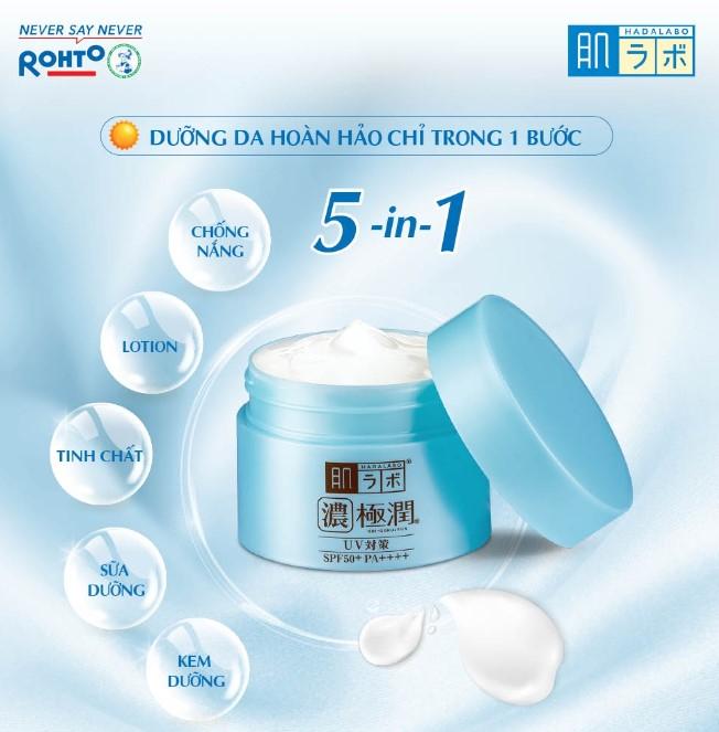 Kem dưỡng ẩm chống nắng Hada Labo Koi-Gokujyun UV White Gel SPF50+ PA++++