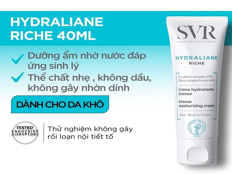 Kem dưỡng ẩm chuyên sâu dành cho vùng mặt và cổ SVR Hydraliane Riche