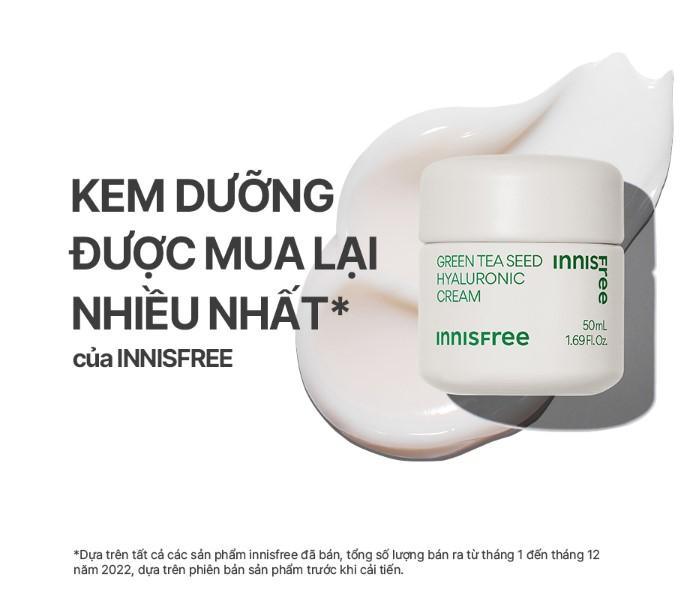 Kem dưỡng ẩm Innisfree Green Tea Seed Hyaluronic Cream