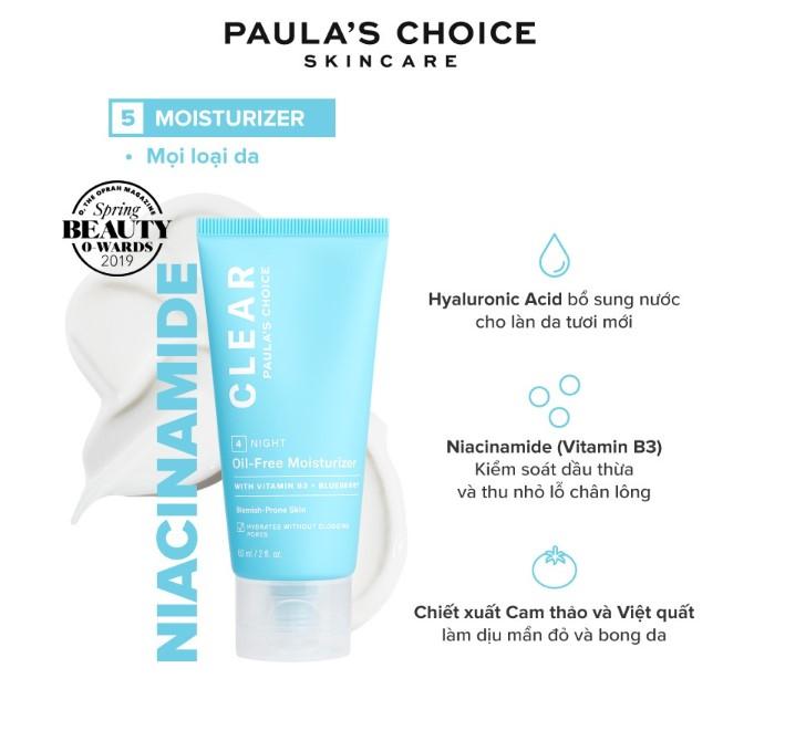 Kem dưỡng ẩm không dầu Paula's Choice Clear Oil - Free Moisturizer