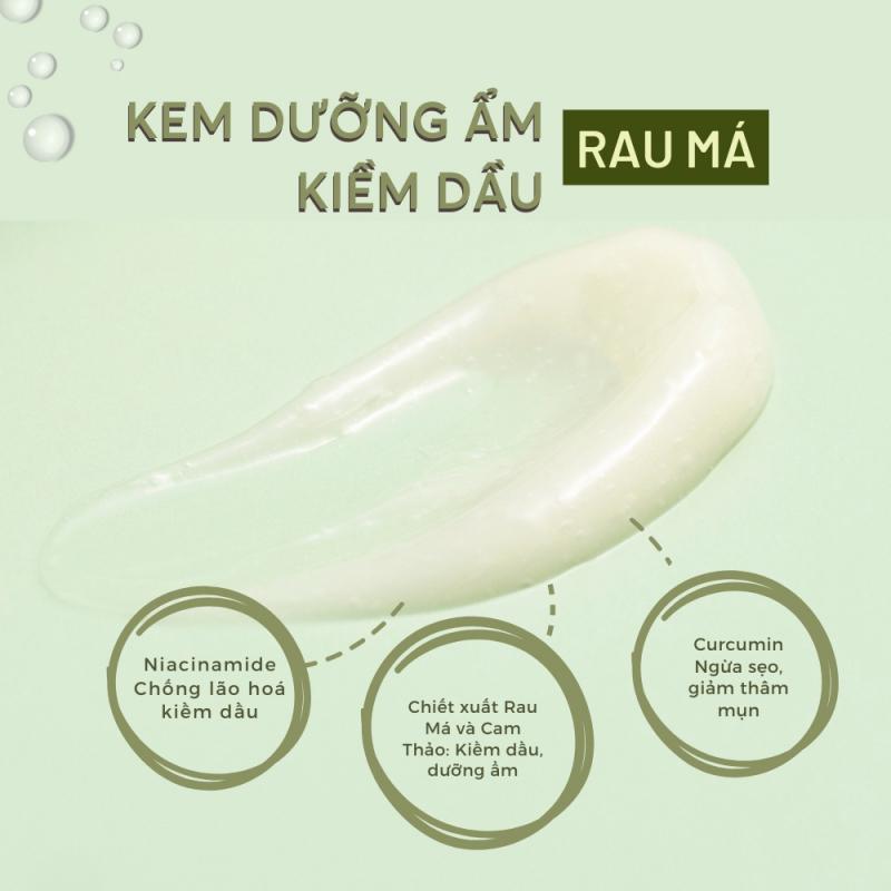 Kem dưỡng ẩm kiềm dầu rau má Cỏ Mềm