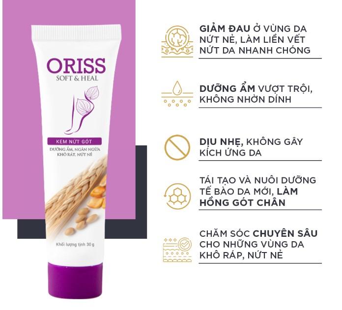 K﻿﻿﻿em dưỡng ẩm ngăn nứt gót chân Oriss Soft & Heal Oribe